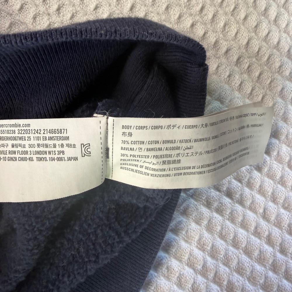 Hollister Amalfi Italia Sailboat Embroidered Sweatshirt Navy Blue XL Relaxed Fit - Picture 7 of 7